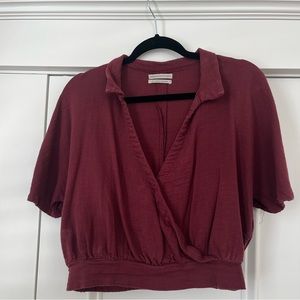Urban Outfitters Cropped Collared Top